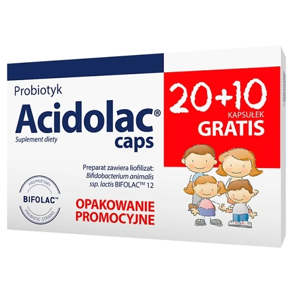 Acidolac caps, 30 kapsułek