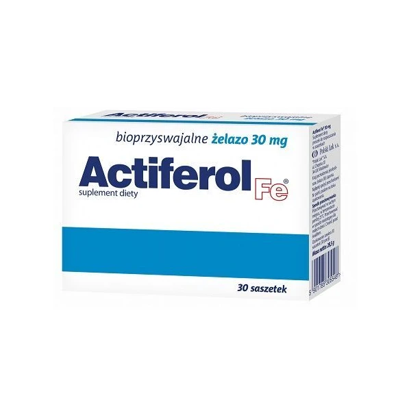 Actiferol Fe, żelazo 30mg, proszek, 30 saszetek