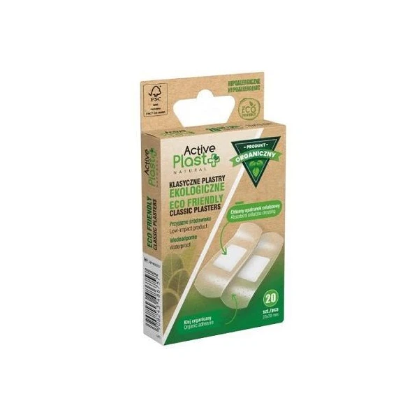 Active Plast Natural, plaster ekologiczny, cielisty, 20x70mm, 20 sztuk