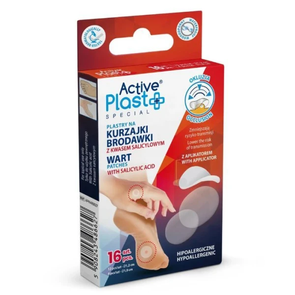 Active Plast Special, plastry na kurzajki i brodawki, 16 sztuk