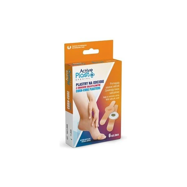 Active Plast Special, plastry na odciski, z kwasem salicylowym, 6 sztuk