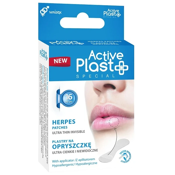 Active Plast Special, plastry na opryszczkę, 16 sztuk