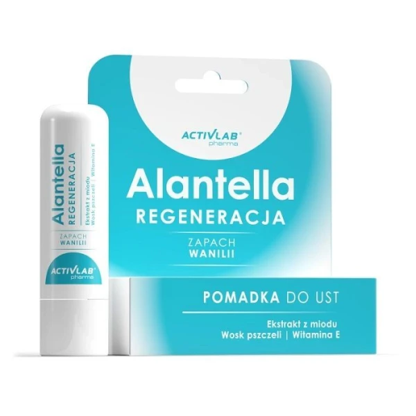 Activlab, Alantella Regeneracja, pomadka do ust o zapachu wanilii, z ekstraktem z miodu i woskiem pszczelim, 4,9g