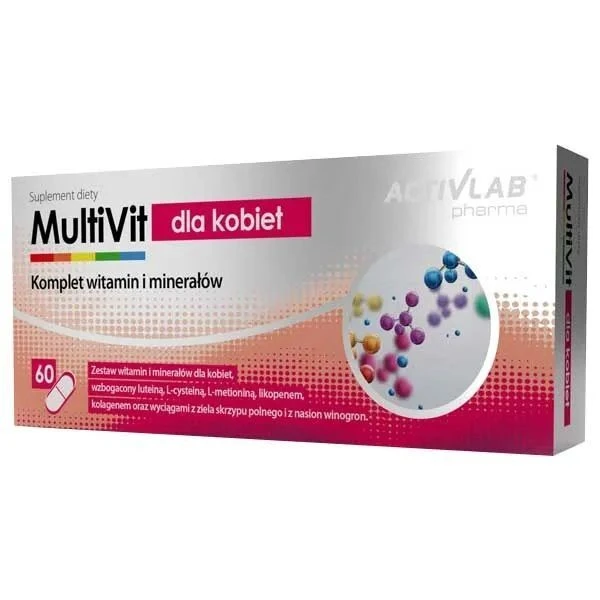 Activlab, MultiVit dla kobiet, komplet witamin i minerałów, 60 kapsułek
