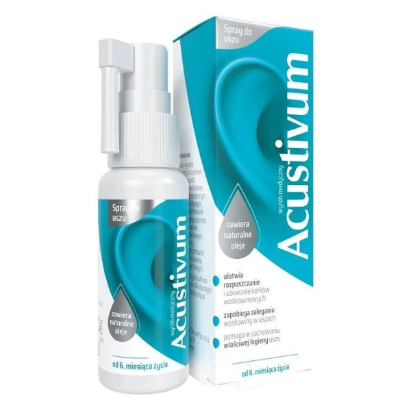 Acustivum, spray do uszu, od 6 miesiąca życia, 20ml
