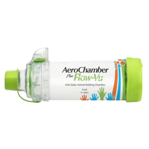 AeroChamber Plus Flow-Vu, komora inhalacyjna z ustnikiem dla dzieci po 5 roku życia, 1 sztuka