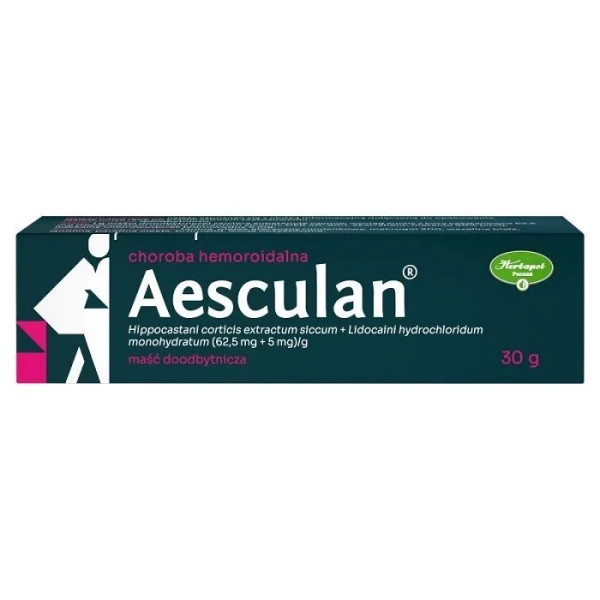 Aesculan (62,5mg+5mg)/g, maść doodbytnicza, 30g