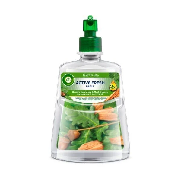 Air Wick 24/7 Active Fresh, wkład zapasowy do dyfuzora automatycznego, Forest Oak & Sandalwood, 228ml