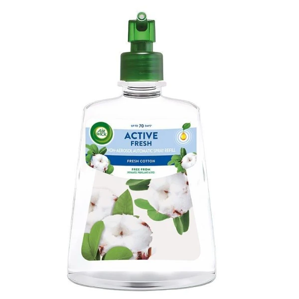 Air Wick 24/7 Active Fresh, wkład zapasowy do dyfuzora automatycznego, Fresh Cotton, 228ml