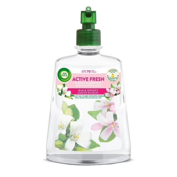 Air Wick 24/7 Active Fresh, wkład zapasowy do dyfuzora automatycznego, Jasmine Bouquet, 228ml