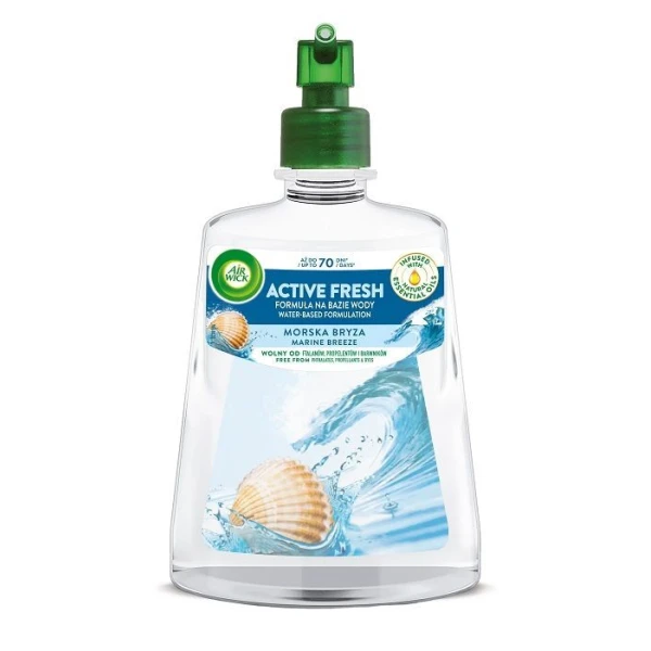 Air Wick 24/7 Active Fresh, wkład zapasowy do dyfuzora automatycznego, Marine Breeze, 228ml