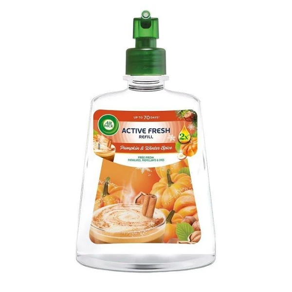 Air Wick 24/7 Active Fresh, wkład zapasowy do dyfuzora automatycznego, Pumpkin & Winter Spice, 228ml