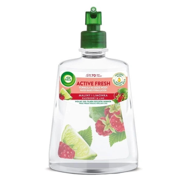 Air Wick 24/7 Active Fresh, wkład zapasowy do dyfuzora automatycznego, Raspberry & Lime, 228ml