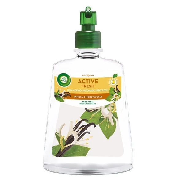 Air Wick 24/7 Active Fresh, wkład zapasowy do dyfuzora automatycznego, Vanilla & Honeysuckle, 228ml