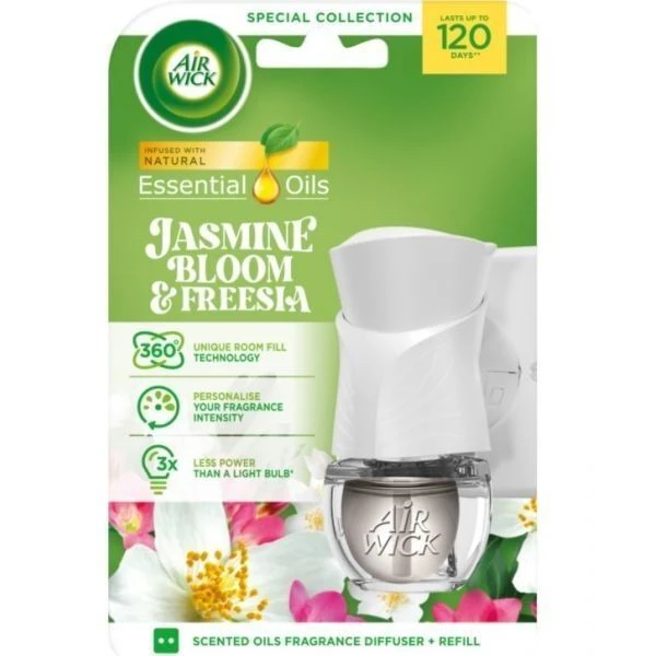 Air Wick, dyfuzor elektryczny z wkładem zapasowym, Jasmine Bloom & Freesia, 1 opakowanie