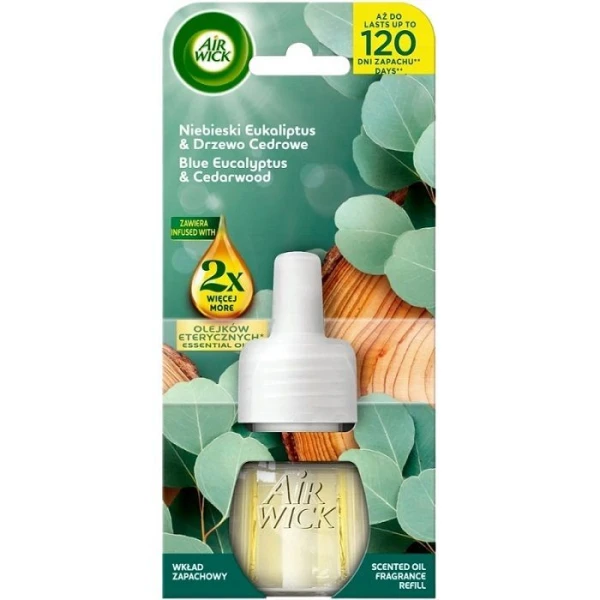 Air Wick, wkład zapasowy do dyfuzora elektrycznego, Blue Eucalyptus & Cedarwood, 19ml