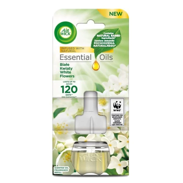 Air Wick, wkład zapasowy do dyfuzora elektrycznego, White Flowers, 19ml