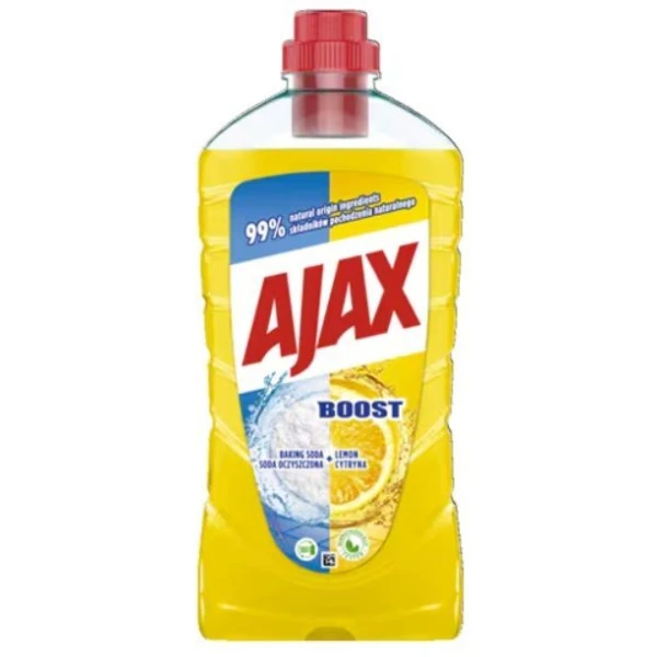 Ajax Boost, płyn uniwersalny, soda oczyszczona i cytryna, 1l