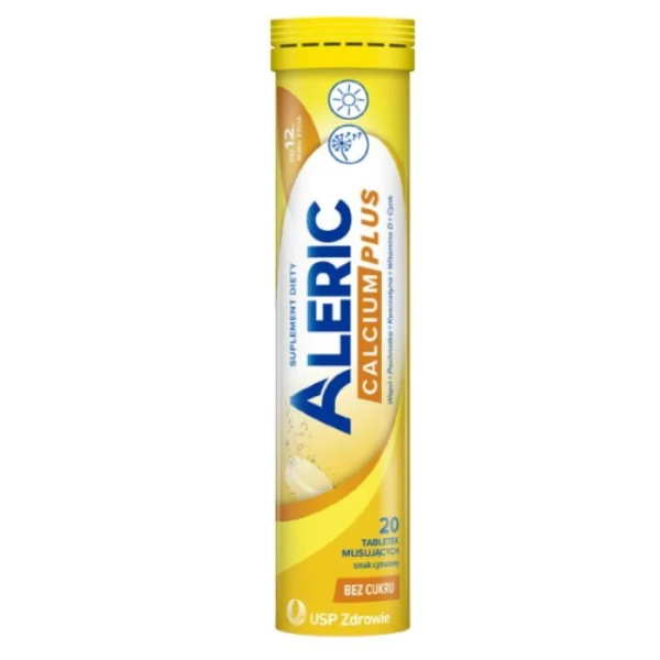 Aleric Calcium Plus, smak cytrusowy, 20 tabletek musujących