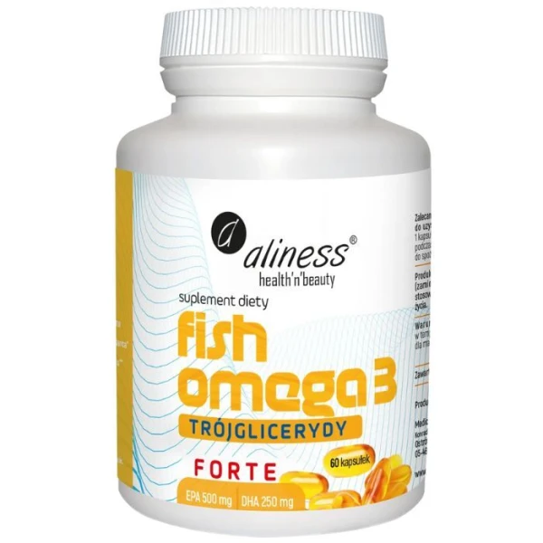 Aliness, Fish Omega3 Forte, 60 kapsułek
