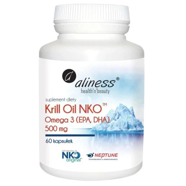 Aliness, Krill Oil NKO Omega-3 500mg, 60 kapsułek