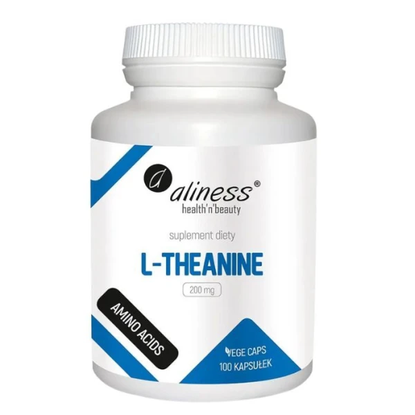 Aliness, L-Theanine, L-teanina 200mg, 100 kapsułek