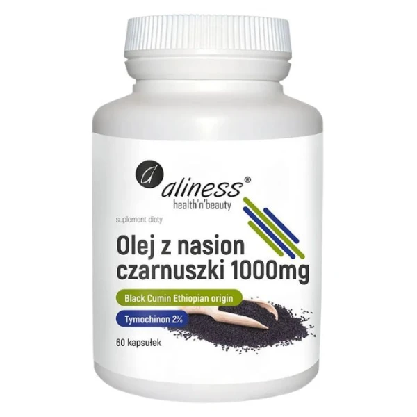 Aliness, Olej z nasion czarnuszki 1000mg, 60 kapsułek
