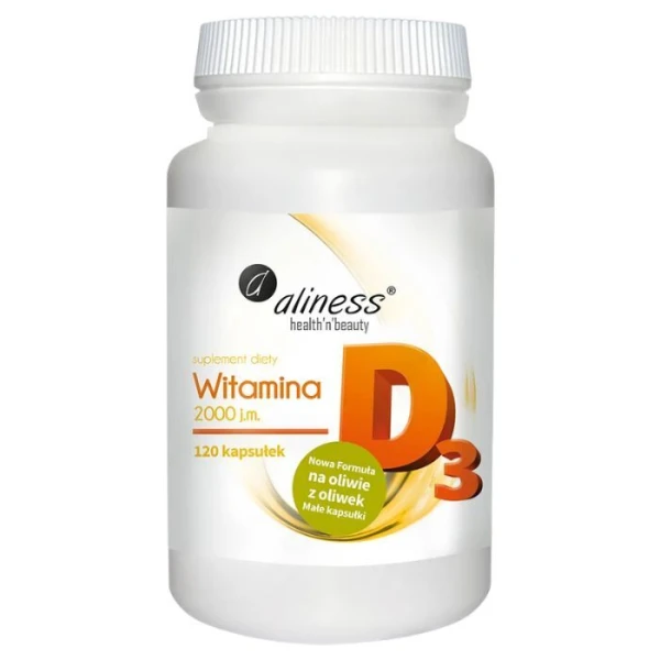 Aliness, Witamina D3 2000 j.m., 120 kapsułek