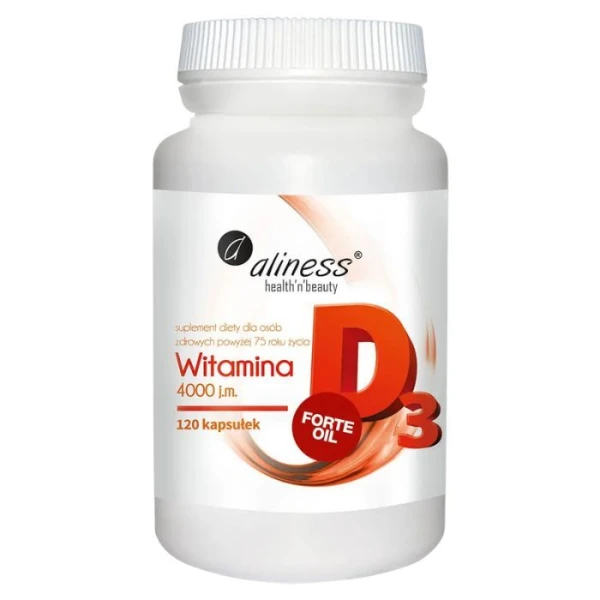 Aliness, Witamina D3 Forte 4000 j.m., 120 kapsułek