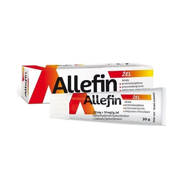 Allefin (20mg+10mg)/g, żel, 30g