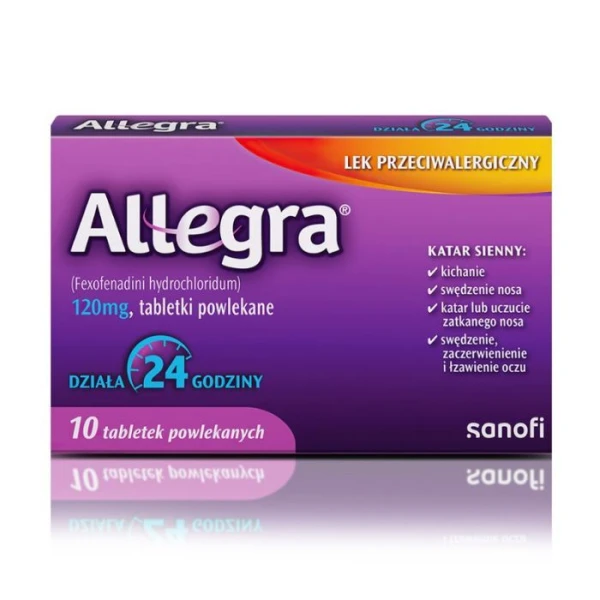 Allegra 120mg, 10 tabletek