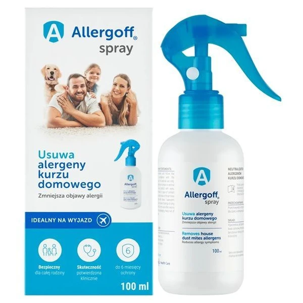 Allergoff, neutralizator alergenów kurzu domowego, spray, 100ml