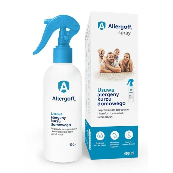 Allergoff, neutralizator alergenów kurzu domowego, spray, 400ml