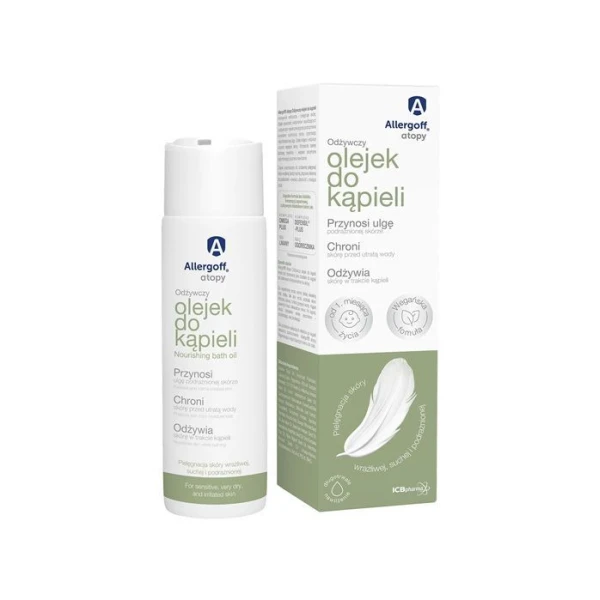 Allergoff, Odżywczy olejek do kąpieli, skóra sucha, wrażliwa, podrażniona, od 1 miesiąca życia, 200ml