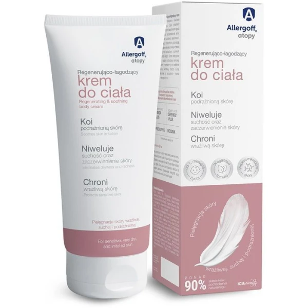 Allergoff, regenerująco-łagodzący krem do ciała, skóra wrażliwa, sucha i podrażniona, od 1 miesiąca życia, 250ml