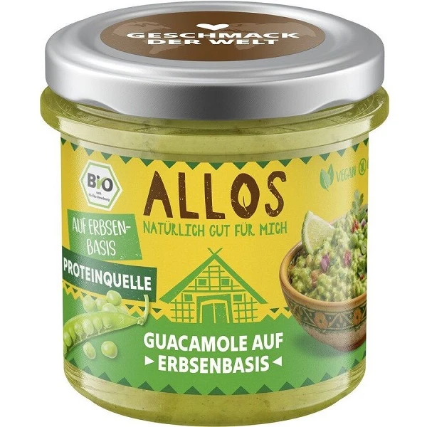 Allos, proteinowa pasta warzywna w stylu Guacamole, BIO, 140g