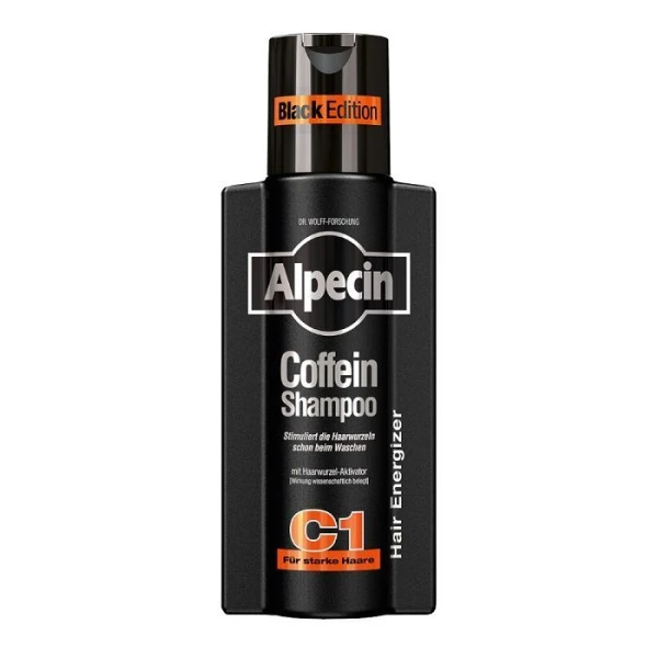 Alpecin C1 Black Edition, szampon przeciwko wypadaniu włosów dla mężczyzn, z kofeiną, 250ml