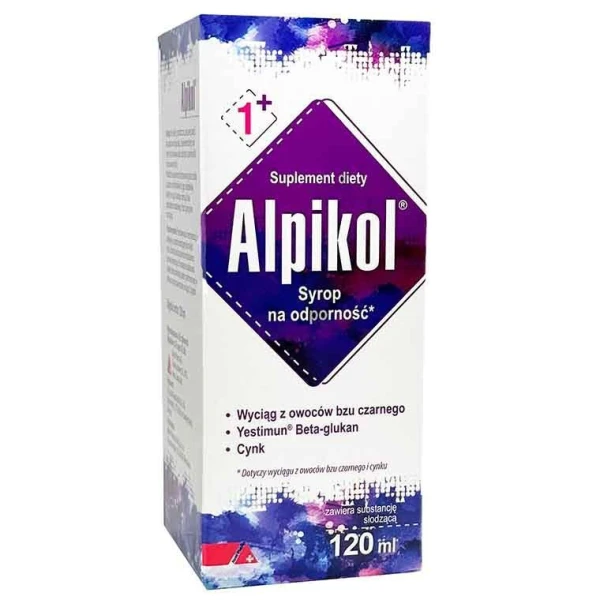 Alpikol, syrop, smak malinowy, dla dzieci po 1 roku życia, 120ml