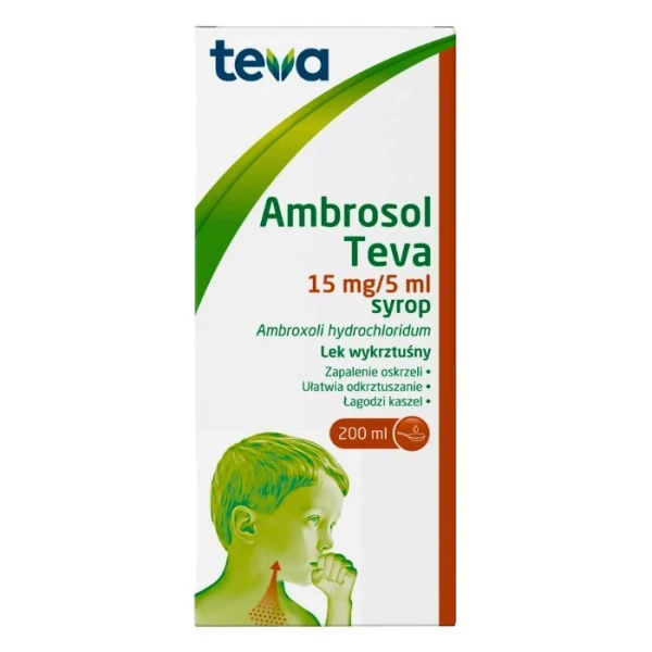 [DATA - 2026-10-31] Ambrosol Teva 15mg/5ml, syrop wykrztuśny, 200ml