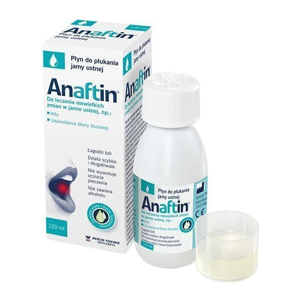 Anaftin, płyn do płukania jamy ustnej, 120ml