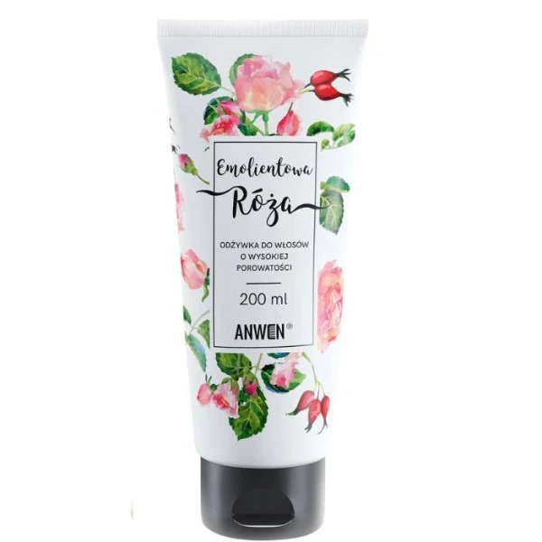 Anwen Emolientowa Róża, odżywka do włosów o wysokiej porowatości, 200ml
