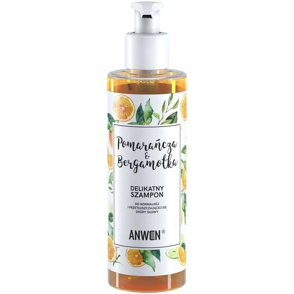 Anwen Pomarańcza & Bergamotka, szampon do normalnej i przetłuszczającej się skóry głowy, 200ml