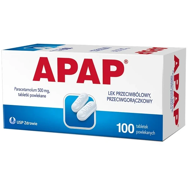 Apap 500mg, 100 tabletek