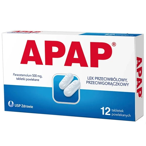 Apap 500mg, 12 tabletek
