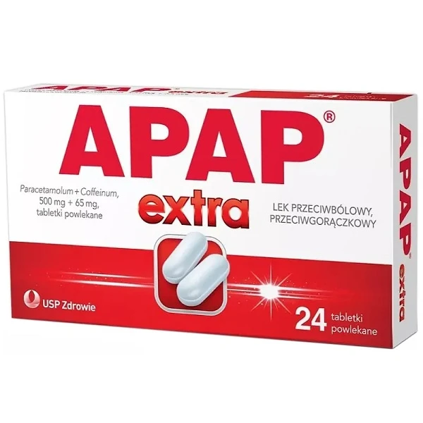 Apap Extra (500mg+65mg), 24 tabletki