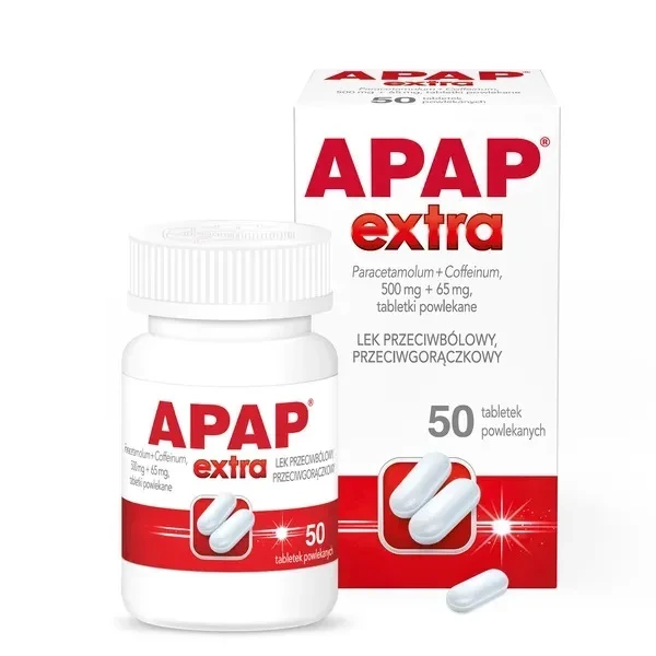 Apap Extra (500mg+65mg), 50 tabletek