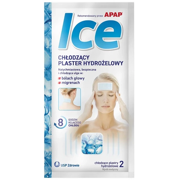 Apap Ice, plaster hydrożelowy chłodzący, 2 sztuki
