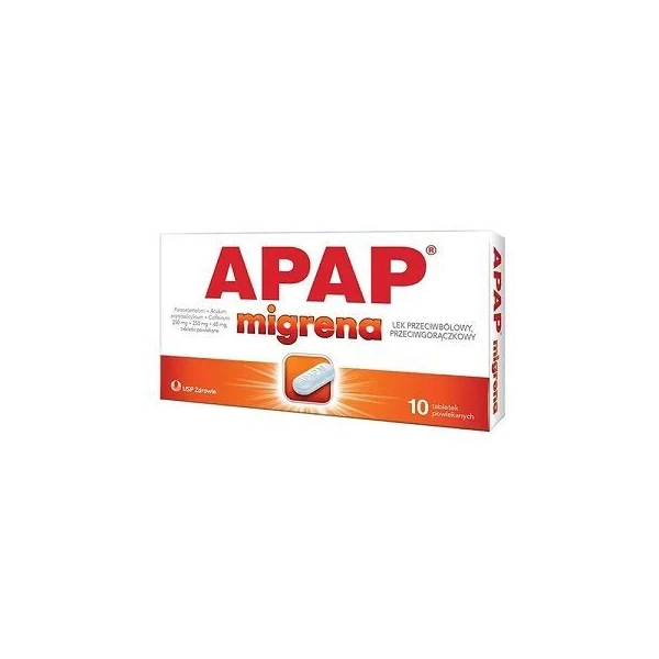 Apap Migrena (250mg+250mg+65mg), 10 tabletek
