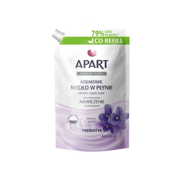Apart, mydło w płynie kremowe, fiołek, eco-refill, 400ml