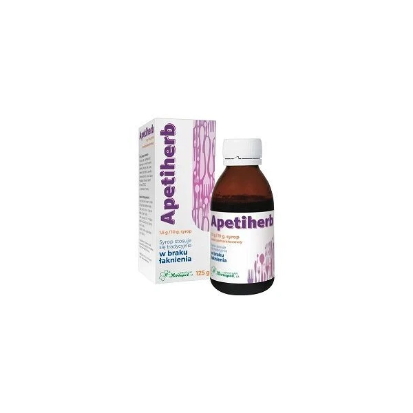 Apetiherb (1,5g/10g), syrop, smak pomarańczowy, 125g